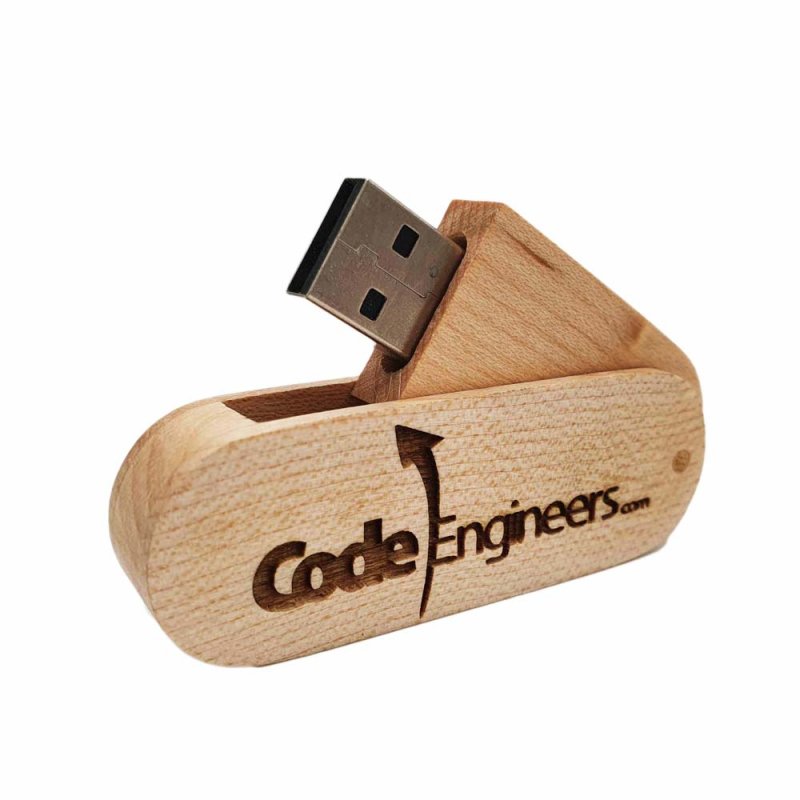 Pendrive drewniany z logiem firmy