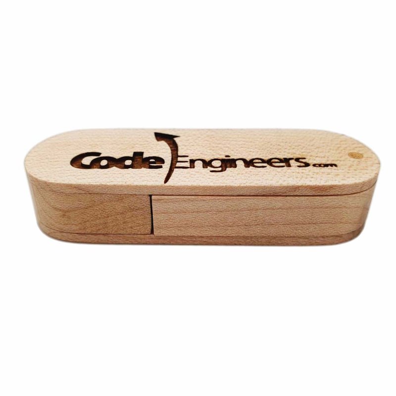 Pendrive drewniany z logiem firmy